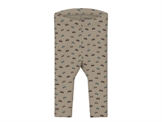 Lysebrune leggings med print af biler fra Name It 13240586  weathered teak